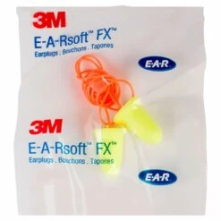 3M™ E-A-Rsoft™ FX™ Corded Ear Plugs (200 Pairs | SLC80 26dB, Class 5) -Earjobs 3m e a rsoft fx corded earplugs 312 1260 2