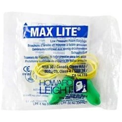 Box - Howard Leight Max Lite Corded Earplugs (100 Pairs | SLC80 25dB, Class 4) -Earjobs 81FxEBlsc6L. SX355