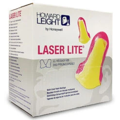 Box - Howard Leight Laser Lite Uncorded Ear Plugs (200 Pairs | SLC80 25dB, Class 4)