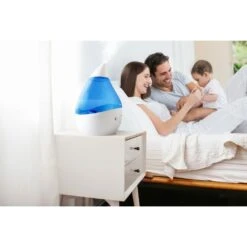 Crane 4 In 1 Top Fill Drop Humidifier W Sound Machine 11 Crane 4 In 1 Top Fill Drop Humidifier W Sound Machine -Earjobs Crane Lifestyle Drop Blue White EE 5306 066 with Family F 1024x688 1