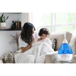 Crane 4 In 1 Top Fill Drop Humidifier W Sound Machine 12 Crane 4 In 1 Top Fill Drop Humidifier W Sound Machine -Earjobs Crane Lifestyle Drop Blue White EE 5306 072 F