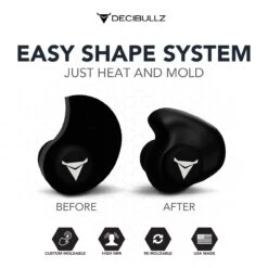 Decibullz DIY Custom Molded Earplugs -Earjobs Decibullz 2020 NEW Easy Shape Blk 06857.1600444004