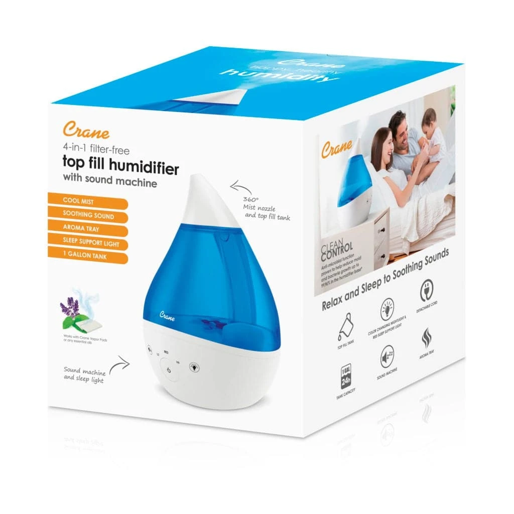 Crane 4 In 1 Top Fill Drop Humidifier W Sound Machine 6 Crane 4 In 1 Top Fill Drop Humidifier W Sound Machine - Image 6
