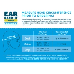 Ear Band-It® ULTRA Premium Swimming Headband -Earjobs EarBand ItUltra SizeChart 069c78e5 3d44 4497 96ad 2731ac3174e6