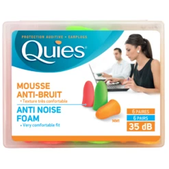 Quies Soft Foam Earplugs (6 Pairs)