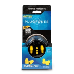 Plugfones® Guardian™ Earplug-Earphone Hybrids (NRR 27/29) -Earjobs Plugfones Guardian Plus Yellow Sleep and Sound
