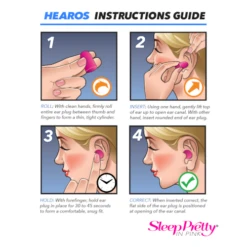 Hearos Sleep Pretty In Pink Ear Plugs (NRR 32 | 100 Pairs) -Earjobs SPIP Instructions art 800x e15327f4 771d 45a6 902b 91a55050675c