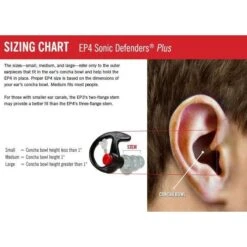 Surefire Sonic Defenders EP4 PLUS -Earjobs ep4 sizing finalv2 1
