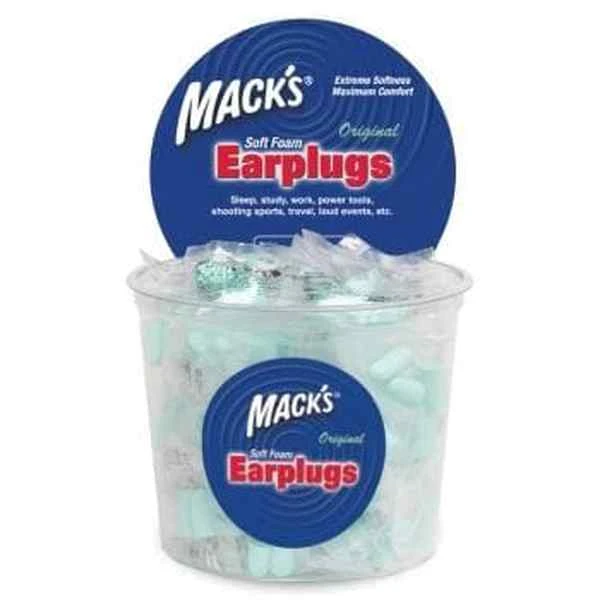 Macks Original Soft Foam Ear Plugs (NRR 32 | Tub Of 100 Pairs) 1 Macks Original Soft Foam Ear Plugs (NRR 32 | Tub Of 100 Pairs)