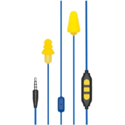 Plugfones® Guardian Plus™ Earplug-Earphone Hybrids With In-Line Mic (NRR 27/29) -Earjobs plugfones guardian earplug earphone hybrids for high noise environments in line mic nrr 1 15