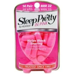 Hearos Sleep Pretty In Pink Ear Plugs (NRR 32 | 14 Pairs)
