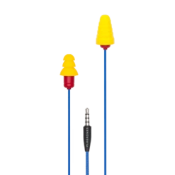 Plugfones® Protector™ Industrial Earplug-Earphone Hybrids (NRR 27/29) -Earjobs protectorYellow