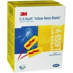 Earjobs 20 Box - 3M™ EARsoft™ Yellow Neon Blast Uncorded Ear Plugs (200 Pairs | SLC80 23dB, Class 4)